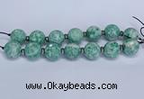 CLS302 7.5 inches 25mm faceted round large Qinghai jade beads