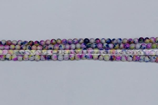 CMJ709 15.5 inches 6mm round rainbow jade beads wholesale