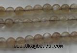 CMS1063 15.5 inches 4mm round grey moonstone beads wholesale
