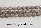 CMS1800 15.5 inches 12*16mm faceted oval AB-color moonstone beads