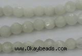 CMS451 15.5 inches 4mm faceted round white moonstone gemstone beads