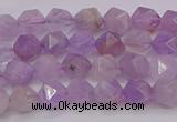CNA691 15.5 inches 6mm faceted nuggets lavender amethyst beads