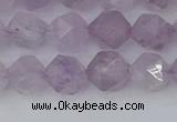 CNA762 15.5 inches 8mm faceted nuggets light lavender amethyst beads