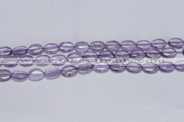 CNA830 15.5 inches 10*14mm oval natural light amethyst beads