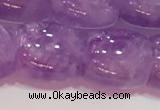 CNA981 15.5 inches 14*14mm drum natural lavender amethyst beads