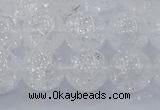 CNC553 15.5 inches 10mm round natural crackle white crystal beads