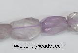 CNG309 15.5 inches 15*22mm faceted nuggets amethyst gemstone beads