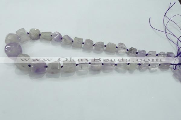 CNG338 15.5 inches 8*10mm - 18*22mm faceted nuggets amethyst beads