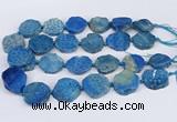 CNG3485 20*25mm - 30*35mm freeform chrysanthemum agate beads