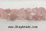 CNG3560 15.5 inches 18*20mm - 25*30mm nuggets rough rose quartz beads