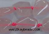 CNG465 15.5 inches 13*18mm - 20*30mm nuggets rose quartz beads