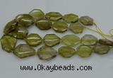 CNG5284 15.5 inches 20*30mm - 35*45mm faceted freeform lemon quartz beads