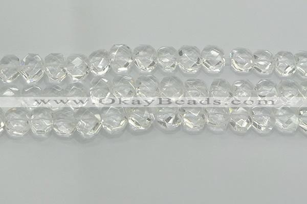 CNG5860 15.5 inches 8*12mm - 12*16mm faceted freeform white crystal beads