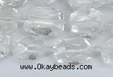CNG7130 15.5 inches 6*10mm - 10*14mm faceted nuggets white crystal beads