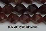 CNG7272 15.5 inches 10mm faceted nuggets orange garnet beads