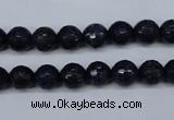 CNL602 15.5 inches 8mm faceted round natural lapis lazuli gemstone beads