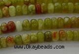 CNS609 15.5 inches 2.5*4mm rondelle green dragon serpentine jasper beads