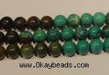 CNT103 15.5 inches 7mm round natural turquoise beads wholesale