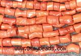 COBS01 15 inches 8*12 - 10*14mm irregular orange coral beads wholesale