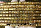 COBS07 15 inches 4*6mm heishi golden coral beads wholesale