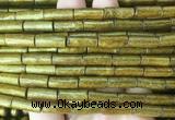 COBS11 15 inches 6*15mm tube golden coral beads wholesale