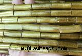 COBS12 15 inches 8*22mm tube golden coral beads wholesale