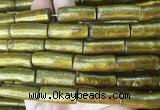 COBS14 15 inches 10*25mm tube golden coral beads wholesale