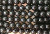 COBS23 15 inches 13mm round black coral beads wholesale