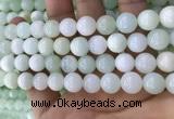 COP1637 15.5 inches 10mm round natural green opal beads