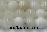 COP1730 15.5 inches 6mm round white opal beads wholesale