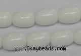 CPB12 15.5 inches 12*16mm drum white porcelain beads wholesale