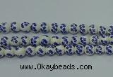 CPB503 15.5 inches 10mm round Painted porcelain beads