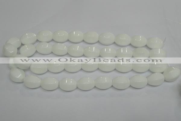 CPB72 15.5 inches 15*20mm rice white porcelain beads wholesale