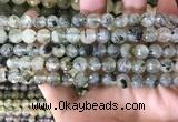 CPR352 15.5 inches 8mm faceted round prehnite beads wholesale