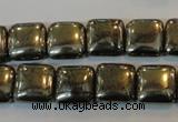 CPY317 15.5 inches 12*12mm square pyrite gemstone beads wholesale