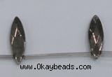 CPY398 Top drilled 8*30mm faceted marquise pyrite gemstone beads