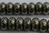 CPY424 15.5 inches 6*10mm rondelle pyrite gemstone beads