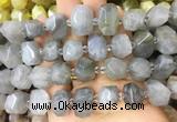 CQBS01 15 inches 12*16mm - 13*18mm faceted nuggets cloudy quartz beads