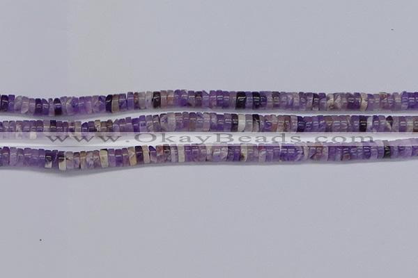 CRB1006 15.5 inches 2*5mm heishi dogtooth amethyst beads wholesale