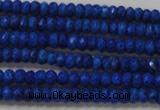 CRB106 15.5 inches 2.5*4mm faceted rondelle dyed turquoise beads