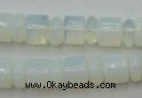 CRB135 15.5 inches 6*12mm & 10*12mm rondelle opal beads