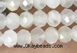 CRB2254 15.5 inches 3*4mm faceted rondelle white moonstone beads