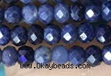 CRB3162 15.5 inches 2.5*4mm faceted rondelle tiny sapphire beads