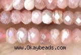 CRB3179 15.5 inches 2.5*4mm faceted rondelle tiny rhodochrosite beads