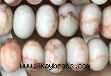 CRB4076 15.5 inches 5*8mm rondelle red net jasper beads wholesale