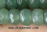 CRB5156 15.5 inches 5*8mm faceted rondelle green aventurine beads