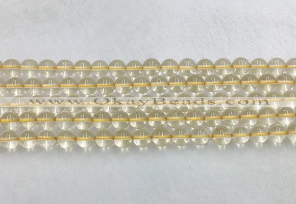 CRBS06 15 inches 6mm round citrine gemstone beads wholesale