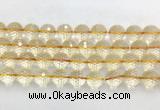 CRBS21 15 inches 16mm faceted round citrine beads wholesale