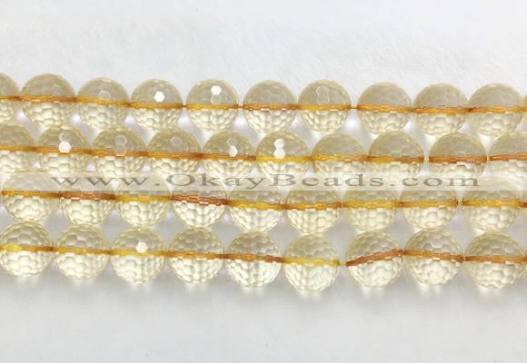 CRBS21 15 inches 16mm faceted round citrine beads wholesale