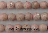 CRC454 15.5 inches 12mm faceted round Argentina rhodochrosite beads